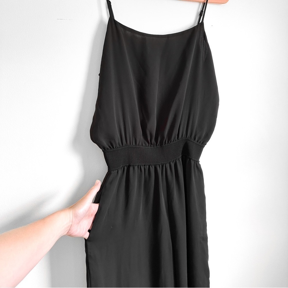 Aritzia Babaton Black Scala Wide leg Jumpsuit Flowy Black sz Medium - Picture 10 of 16